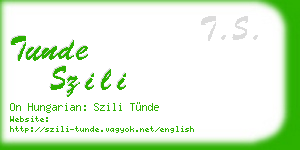 tunde szili business card